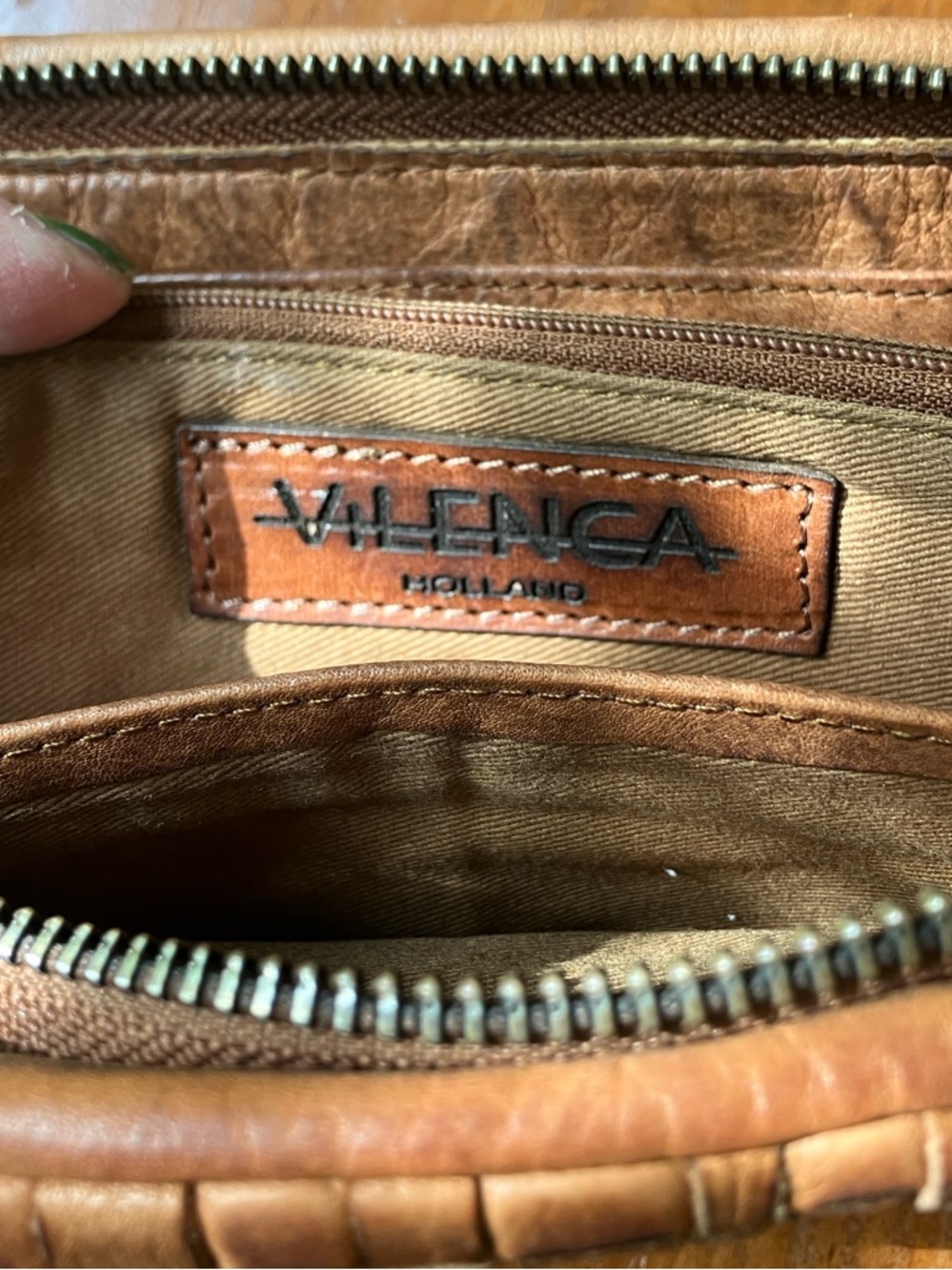 Vilenca Woven Leather Zip Wallet - Copper Brown - Picture 4 of 4